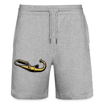 Auspuff Moped Schrauber Zweitakter Motorrad - Stanley/Stella Unisex Bio Joggingshorts Trainer  - Grau meliert - Vorne - Nik (191cm) & Marisol (170cm)