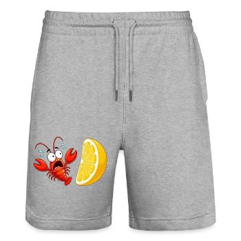 Citrus Crab Spectacle - Stanley/Stella Trainer Unisex Organic Jogging Shorts - heather grey - Front - Nik (191cm) & Marisol (170cm)