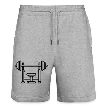 Weight bench bench press - Stanley/Stella Trainer Unisex Organic Jogging Shorts - heather grey - Front - Nik (191cm) & Marisol (170cm)