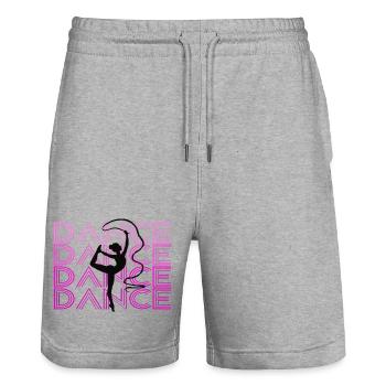 Dance - Stanley/Stella Unisex Bio Joggingshorts Trainer  - Grau meliert - Vorne - Nik (191cm) & Marisol (170cm)