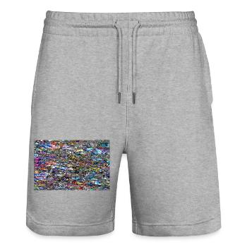 jurfgushj - Stanley/Stella Trainer Unisex Organic Jogging Shorts - heather grey - Front - Nik (191cm) & Marisol (170cm)