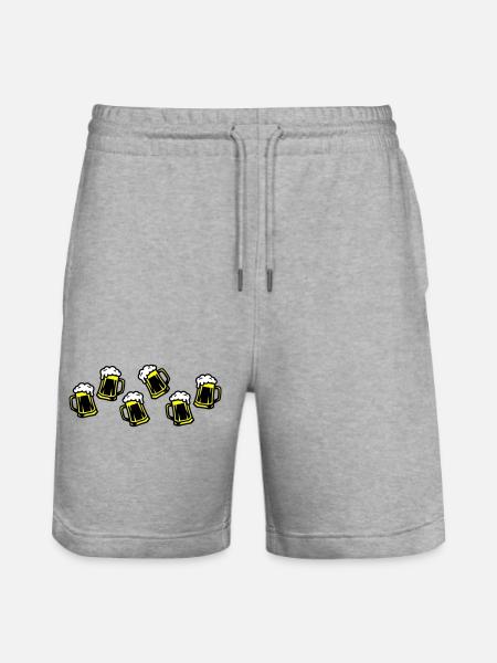 Beer Beer Glass Beer Mug - Stanley/Stella Trainer Unisex Organic Jogging Shorts - heather grey