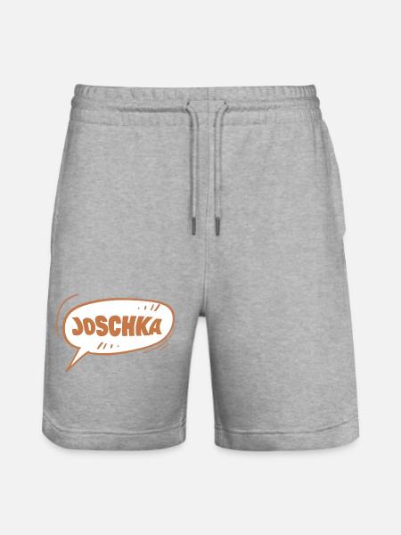 Joschka als Vorname - Stanley/Stella Unisex Bio Joggingshorts Trainer - Grau meliert