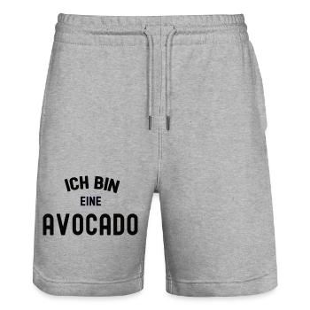 ICH BIN EINE AVOCADO Karneval Kostüm Avocados - Stanley/Stella Unisex Bio Joggingshorts Trainer  - Grau meliert - Vorne - Nik (191cm) & Marisol (170cm)