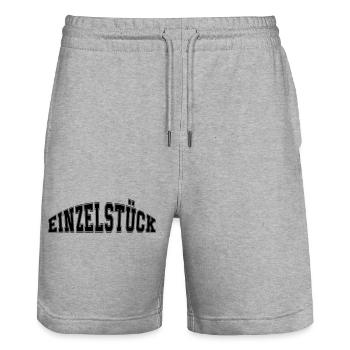 Einzelstück - Stanley/Stella Unisex Bio Joggingshorts Trainer  - Grau meliert - Vorne - Nik (191cm) & Marisol (170cm)