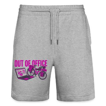 Chemise de cyclotourisme Out Of Office - Short de jogging bio TRAINER Stanley/Stella unisexe - gris chiné - Devant - Nik (191cm) & Marisol (170cm)