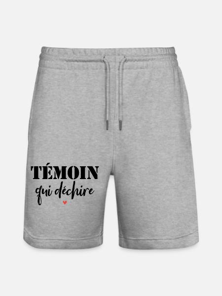 Témoin Qui Déchire - Short de jogging bio TRAINER Stanley/Stella unisexe - gris chiné