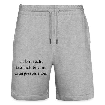 Universell einsetzbar - Stanley/Stella Unisex Bio Joggingshorts Trainer  - Grau meliert - Vorne - Nik (191cm) & Marisol (170cm)
