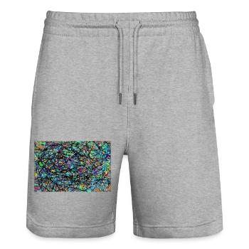 jcenghj - Stanley/Stella Trainer Unisex Organic Jogging Shorts - heather grey - Front - Nik (191cm) & Marisol (170cm)