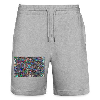 jsqujlch - Short de jogging bio TRAINER Stanley/Stella unisexe - gris chiné - Devant - Nik (191cm) & Marisol (170cm)