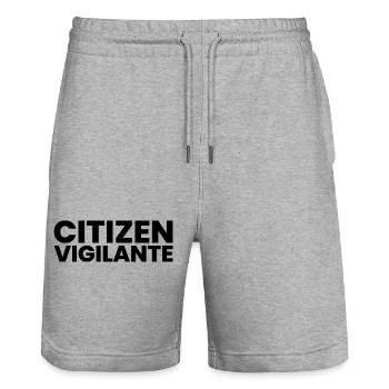 Bürger-b - Stanley/Stella Unisex Bio Joggingshorts Trainer  - Grau meliert - Vorne - Nik (191cm) & Marisol (170cm)