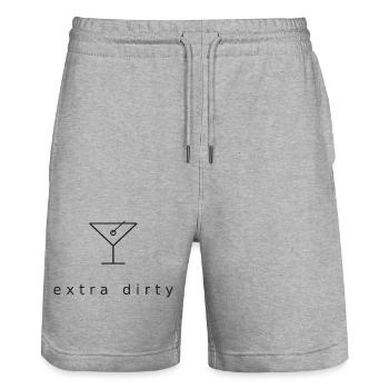 Martini extra sale - barman minimaliste - Short de jogging bio TRAINER Stanley/Stella unisexe - gris chiné - Devant - Nik (191cm) & Marisol (170cm)