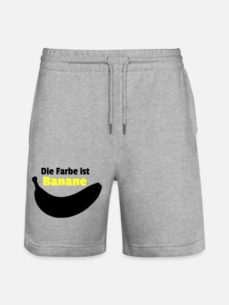 Farbe Banane - Stanley/Stella Unisex Bio Joggingshorts Trainer - Grau meliert