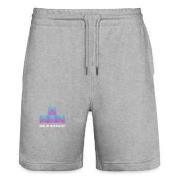 Dinge Die Mich Bewegen Shirt WASD Shirt PC Gamer - Stanley/Stella Unisex Bio Joggingshorts Trainer  - Grau meliert - Vorne - Nik (191cm) & Marisol (170cm)