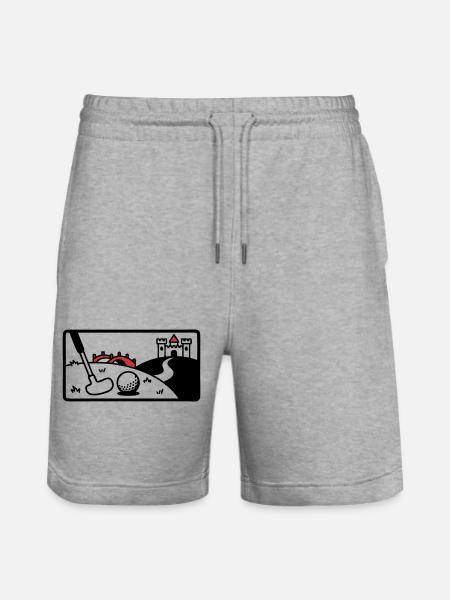 Minigolf Retro Cartoon Golfball JGA Team - Short de jogging bio TRAINER Stanley/Stella unisexe - gris chiné