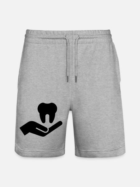Dentist, Dentist, Dental Practice - Stanley/Stella Trainer Unisex Organic Jogging Shorts - heather grey