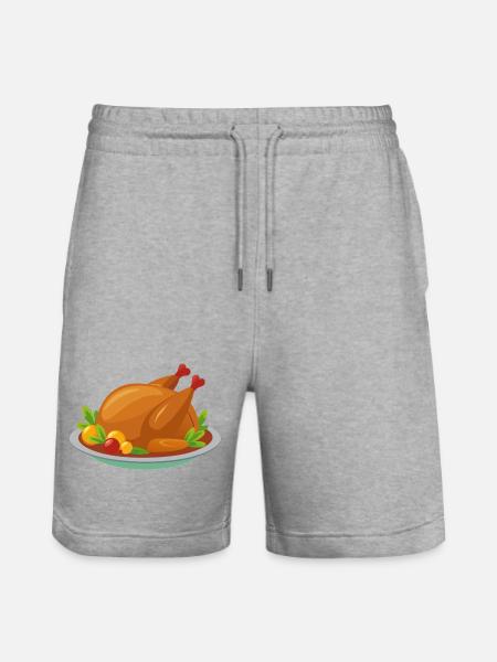 Dinde rôtie - Short de jogging bio TRAINER Stanley/Stella unisexe - gris chiné