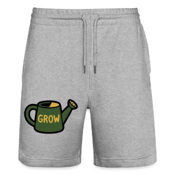 L’arrosage peut faire pousser des plantes jardinières - Short de jogging bio TRAINER Stanley/Stella unisexe - gris chiné - Devant - Nik (191cm) & Marisol (170cm)