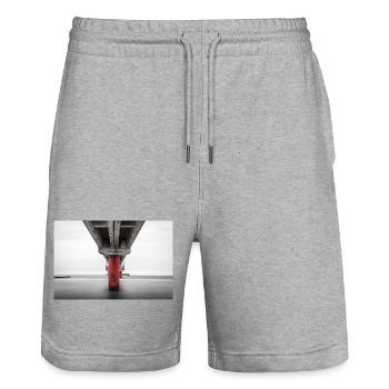 Seebrücke Zingst - Fischland Darss - Stanley/Stella Unisex Bio Joggingshorts Trainer  - Grau meliert - Vorne - Nik (191cm) & Marisol (170cm)