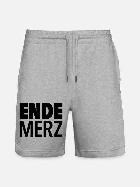 Ende Merz - Stanley/Stella Unisex Bio Joggingshorts Trainer - Grau meliert