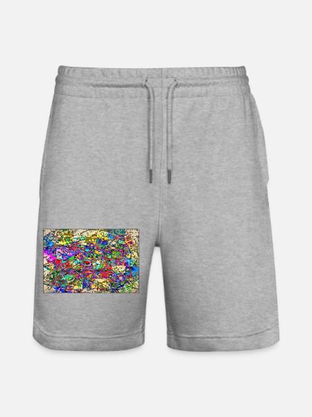 kjrihsjhunjgh - Short de jogging bio TRAINER Stanley/Stella unisexe - gris chiné