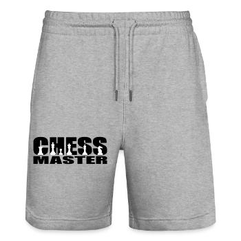 Schachmeister - Stanley/Stella Unisex Bio Joggingshorts Trainer  - Grau meliert - Vorne - Nik (191cm) & Marisol (170cm)