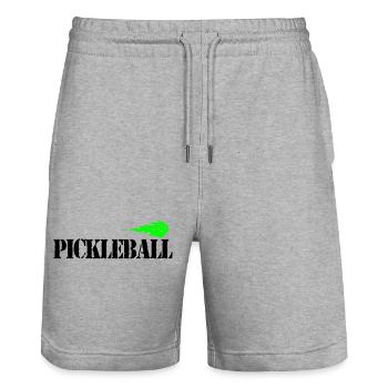Pickleball - Short de jogging bio TRAINER Stanley/Stella unisexe - gris chiné - Devant - Nik (191cm) & Marisol (170cm)