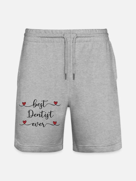 Best Dentist ever - Stanley/Stella Trainer Unisex Organic Jogging Shorts - heather grey