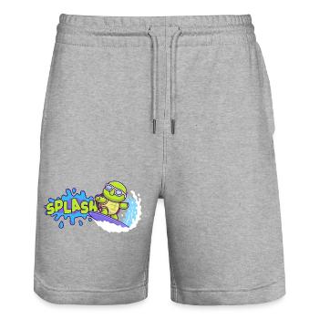SPLASH - Short de jogging bio TRAINER Stanley/Stella unisexe - gris chiné - Devant - Nik (191cm) & Marisol (170cm)