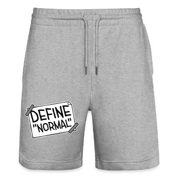 Définir le graphique sarcastique drôle normal - Short de jogging bio TRAINER Stanley/Stella unisexe - gris chiné - Devant - Nik (191cm) & Marisol (170cm)