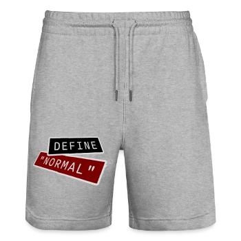 Définir le graphique sarcastique drôle normal - Short de jogging bio TRAINER Stanley/Stella unisexe - gris chiné - Devant - Nik (191cm) & Marisol (170cm)