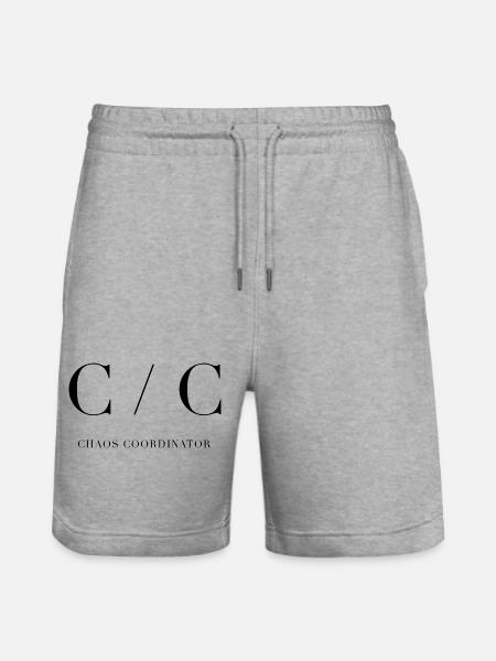 Chaos Coordinator – Elegantes Statement - Stanley/Stella Unisex Bio Joggingshorts Trainer  - Grau meliert