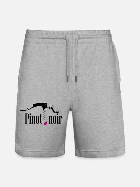 Pinot Noir Lover - Stanley/Stella Unisex Bio Joggingshorts Trainer - Grau meliert
