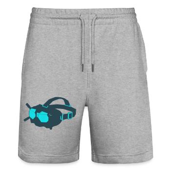 Drones FPV Goggles Icon - Stanley/Stella Trainer Unisex Organic Jogging Shorts - heather grey - Front - Nik (191cm) & Marisol (170cm)