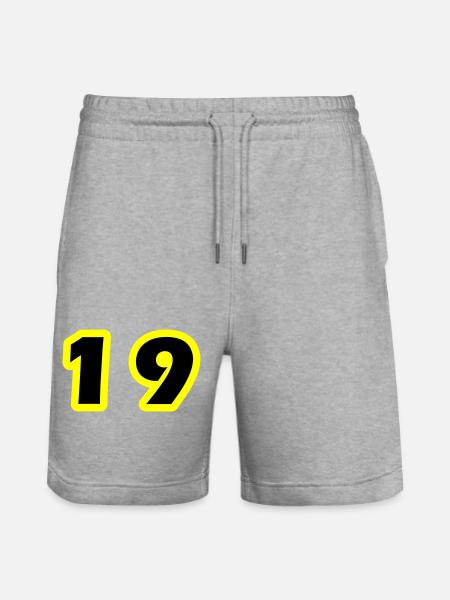 Symbole numérique 19 - Short de jogging bio TRAINER Stanley/Stella unisexe - gris chiné