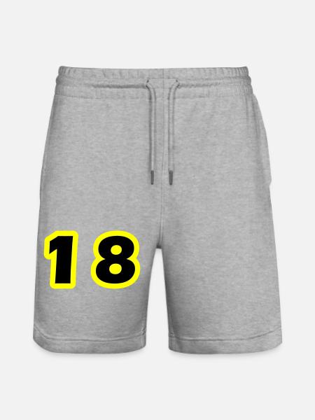 Symbole numérique 18 - Short de jogging bio TRAINER Stanley/Stella unisexe - gris chiné