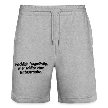 Fachlich fragwürdig, menschlich eine Katastrophe. - Stanley/Stella Unisex Bio Joggingshorts Trainer  - Grau meliert - Vorne - Nik (191cm) & Marisol (170cm)