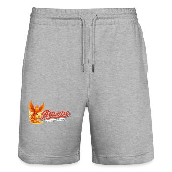 Atlanta Phoenix Resurgens Logo Tee - Short de jogging bio TRAINER Stanley/Stella unisexe - gris chiné - Devant - Nik (191cm) & Marisol (170cm)