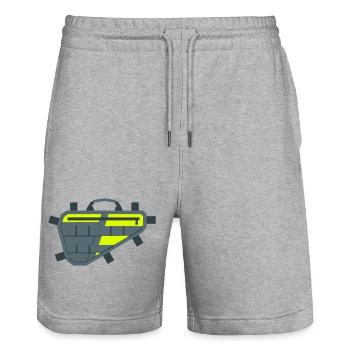 Bicycle Frame Bag Icon - Stanley/Stella Trainer Unisex Organic Jogging Shorts - heather grey - Front - Nik (191cm) & Marisol (170cm)
