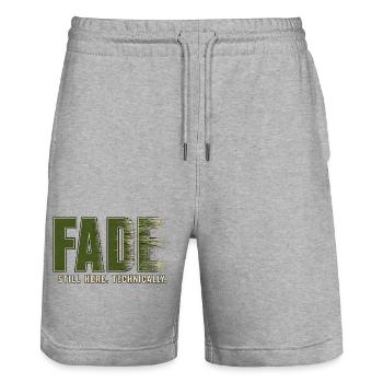 FADE – I'm still here. Technically - Stanley/Stella Trainer Unisex Organic Jogging Shorts - heather grey - Front - Nik (191cm) & Marisol (170cm)