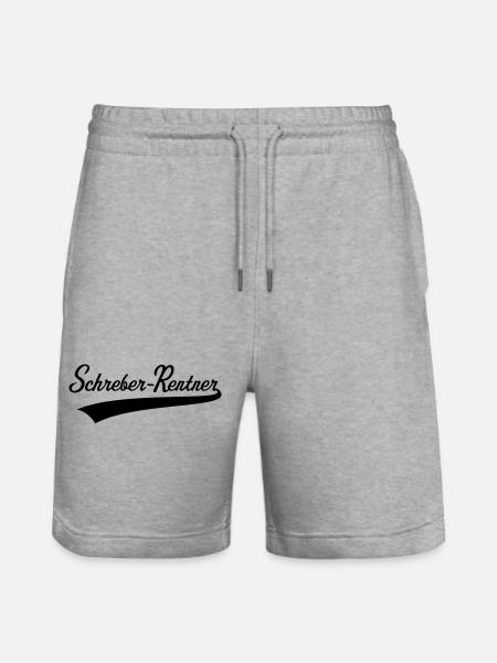 Schreber-Rentner (Rentner / Schrebergärtner / B) - Stanley/Stella Unisex Bio Joggingshorts Trainer  - Grau meliert
