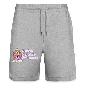 Idée cadeau Artist Graphic Petite Painter Princess - Short de jogging bio TRAINER Stanley/Stella unisexe - gris chiné - Devant - Nik (191cm) & Marisol (170cm)