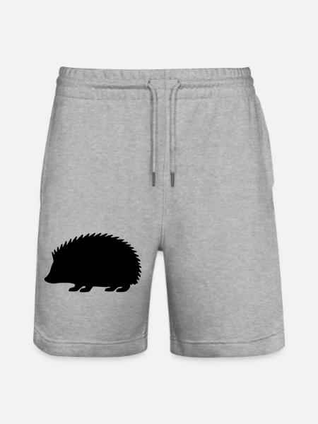 Silhouette du hérisson - Short de jogging bio TRAINER Stanley/Stella unisexe - gris chiné