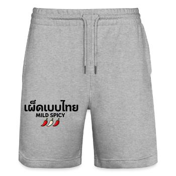 Doucement épicée – Amateur de la cuisine thaïlandaise - Short de jogging bio TRAINER Stanley/Stella unisexe - gris chiné - Devant - Nik (191cm) & Marisol (170cm)