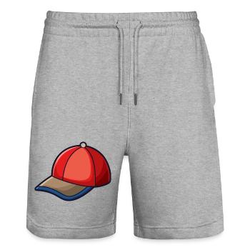 Casquette de baseball de dessins animés - Short de jogging bio TRAINER Stanley/Stella unisexe - gris chiné - Devant - Nik (191cm) & Marisol (170cm)