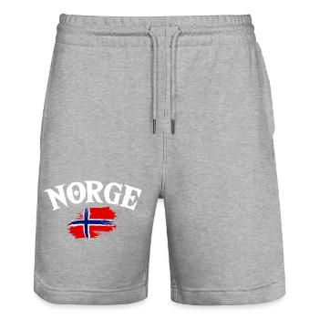Norway Vacation Norge Fjords Travel Scandinavian - Stanley/Stella Unisex Bio Joggingshorts Trainer  - Grau meliert - Vorne - Nik (191cm) & Marisol (170cm)