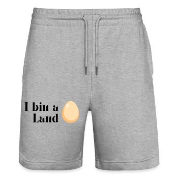 I'm a country bumpkin - Stanley/Stella Trainer Unisex Organic Jogging Shorts - heather grey - Front - Nik (191cm) & Marisol (170cm)