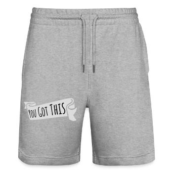 You Got This Motivierend Inspirierend Spruch Zitat - Stanley/Stella Unisex Bio Joggingshorts Trainer  - Grau meliert - Vorne - Nik (191cm) & Marisol (170cm)