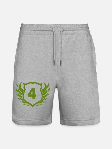 wappen_4 - Short de jogging bio TRAINER Stanley/Stella unisexe - gris chiné