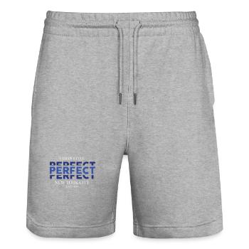 Style urbain New York City Parfait - Short de jogging bio TRAINER Stanley/Stella unisexe - gris chiné - Devant - Nik (191cm) & Marisol (170cm)